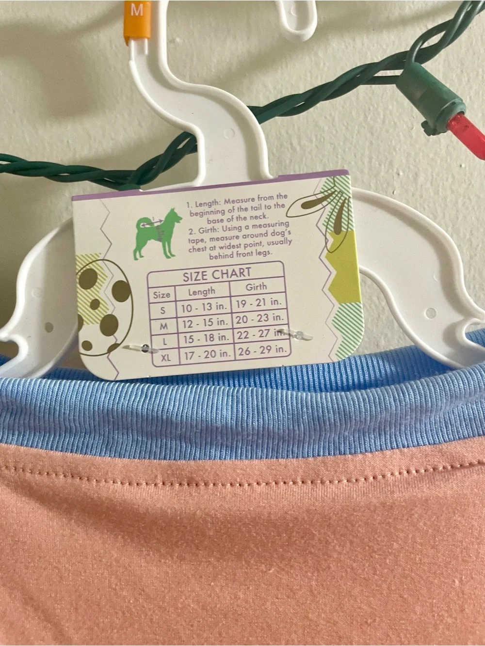 NWT Kohl's Woof Happy Easter Peach Pink Graphic Pet Dog T-Shirt Size Medium Woof